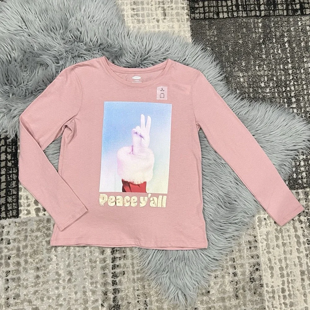 Old Navy Girls Holiday Long Sleeve Santa 